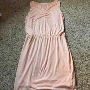 Sleeveless Heathered Peach Dress